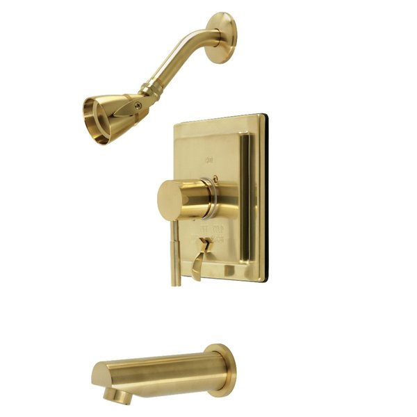 Kingston Brass KB86570DL Single-Handle Tub and Shower Faucet, Brushed Brass KB86570DL